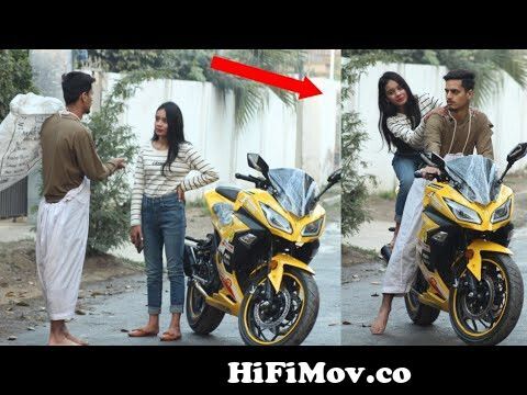 Gold Digger Prank Cute Girls With Super Bike-Rich Beggar Prank in Pakistan  from booby pakistan Watch Video 