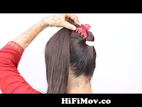 Quick Super Easy Clutcher Bun Hairstyle For Long Hair Girls | Long Hair  Hairstyles | Juda Hairstyles from hair khupa video Watch Video 