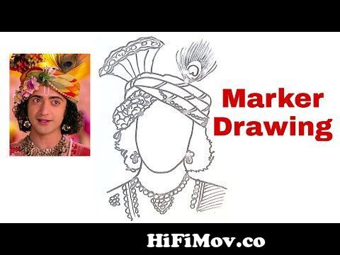 Radha Krishna Drawing | Sumedh Mudgalkar And Mallika Singh Drawing As  RadhaKrishna | Radha Krishna - YouTube