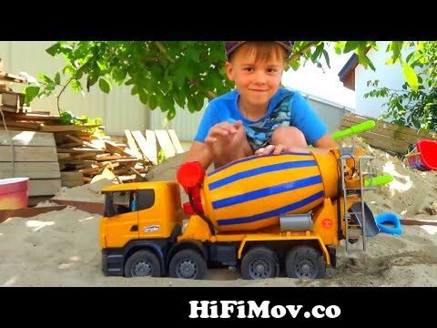 Funny stories about Tractor Excavator and Truck - compilation Alex ride on  Power Wheels from danish all gp videos hello Watch Video 