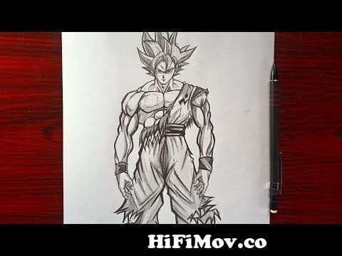 How to Draw Goku ultra instinct [full body] easy step by step Drawing  tutorial from skecth of goku full photoww bangla clak cike gan Watch Video  