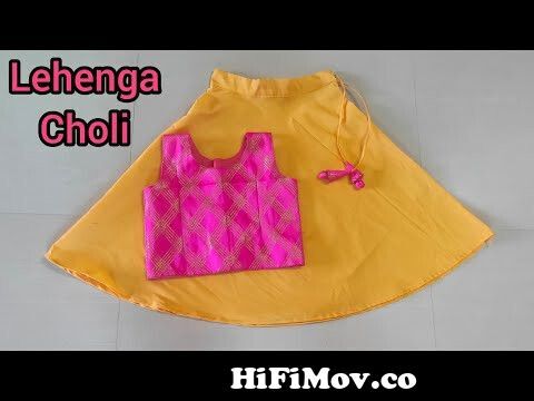 8-9 साल के बच्ची के लिए बनाए लहेंगा चोली / Lehenga Choli Cutting and  Stitching Tutorial step by step - YouTube