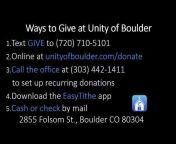 Unity of Boulder Spiritual Community