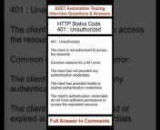 SDET Automation Testing Interview Pro