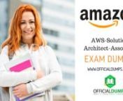 SAA-C01 Dumps PDF - https://officialdumps.com/updated/Amazon/AWS-Solution-Architect-Associate-exam-dumps/nnEasy why to Get 100% Success in AWS Certified Solutions Architect Associate (SAA-C01) ExamnnAmazon AWS Certified Solutions Architect AWS-Solution-Architect-Associate is a certification by Amazon that is a leading Certification in the World. This AWS Certified Solutions Architect AWS-Solution-Architect-Associate is considered as both prestigious and competitive. Career prospects for the cert