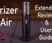 Visit our Canadian store https://www.vapenorth.cannHere we review the new Arizer Air; the follow up device to the venerable Arizer Solo.With such a smaller size, what are the advantages &amp; disadvantages of the unit?Is this a Solo replacement, or will this replace the Pax as the king of true portables?Join us as we answer these questions and go over the specifics of the device.nnINTRODUCTIONn0:53 Kit Contentsn6:15 Arizer Air Unitn8:07 Removable Batteryn10:03 Stem Securityn10:59 Chargingn