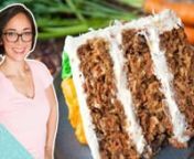 Chunky homestyle carrot cake with pineapple, candied pecans, coconut and lots of carrots! Frosted with tangy classic cream cheese frosting. My favorite cake to bake for my family! nnhttps://sugargeekshow.com/recipe/carrot-cake-recipe/