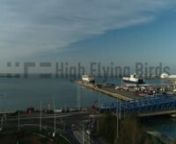 Port of Zeebrugge, Belgium, cargo ships, Aerial shot, drone, 50fps, 2.7k