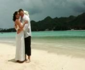 This intimate wedding ceremony was held on our exclusive venue Koromiri motu, Rarotonga&#39;s most picturesque lagoon islet.nnThe bride was ferried across the lagoon on the Tribal Vaka to the beat of Cook Islands drumming; and walked through an aisle of tropical flowers to her waiting groom.nnWedding Planner: www.tribal-weddings.com. Video: www.tiarefilms.com.