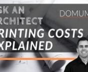 In this video Tim Alatorre, Principal Architect of Domum explains Printing Cost for Architectural Plans. nnHave a question? Email our team at aaa@domum.design to be featured in our next video. nnFor more videos about fire sprinklers, title 24, permits and more check out our playlist on YouTube. nhttps://www.youtube.com/playlist?list...nnFor more videos about the Housing Market, Stock Market and Virtual Reality during this Global Crisis, check out our playlist on YouTube.nhttps://crisis2020.domum