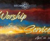 Worship ServicenApril 26, 2020nSecond Baptist Church, Lubbock, TXnPastor Jake Maxwellnwww.secondb.org nMusic in this video:nnEaster People Raise Your VoicesnHenry Thomas Smart &#124; William M. Jamesn© Words: 1979 The United Methodist Publishing House (Admin. by Music Services, Inc.)nMusic: Public DomainnFor use solely with the SongSelect® Terms of Use. All rights reserved. www.ccli.comnCCLI Song # 424764 &#124; CCLI License # 2282686nnGreat Are You LordnDavid Leonard &#124; Jason Ingram &#124; Leslie Jordann© 2