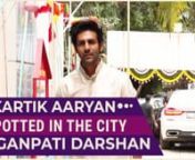 Kartik Aaryan was spotted at T-Series office for Ganpati Darshan. The actor looked dapper in a blush pink kurta. The Sonu Ke Titu Ki Sweety actor was recently back in the bay post wrapping up the shooting of Pati Patni Aur Woh along with Ananya Panday in Lukhnow. Arjun Rampal was spotted in the city. The actor was spotted clicking selfies with fans. Music Producer Himesh Reshammiya was also spotted in the city. Actress Tisca Chopra was also spotted in making a stylish appearance in the city.