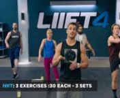 LIFT. HIIT. REST. REPEAT. Crank up your calorie burn with this fast-paced combo of weightlifting and HIIT cardio to build muscle and torch fat, then top it off with an ab-shredding core routine. Just 4 days a week with 3 days of rest. Now, you can give it a try with Joel and some of the LIIFT4 cast as they train with you through this free sample workout of LIIFT4. There’s even a Q&amp;A after. Anyone can do this free workout so don’t forget to share! LIIFT4 becomes available Oct 1 to Beachbo