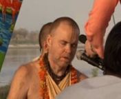 Last year on 22nd March 2009, I filmed Aindra Prabhu along with a large group of devotees who gathered at Kesi Ghat to celebrate the Radha Krsna Boat Festival.nThe following 40 minutes of footage is all I have from the event and, seeing as it was the last time I filmed Aindra Prabhu, I wanted to share the footage with the devotees.nnPlease note that in order to download the clip, you first need to join Vimeo, which is quick, simple and free.