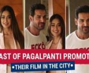 The cast of Pagalpanti has been busy with promotions. They were recently spotted promoting their movie in style. Ileana D&#39;Cruz looked gorgeous as she wore a bralette with a velvet blazer. John Abraham arrived in casuals while Pulkit opted for plaid pants. Anil Kapoor dazzled in blue. Urvashi Rautela also looked dazzling in her red dress. Kirti Kharbanda opted for a denim outfit.