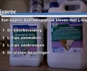 Gyproc platen kleven met L-Gips from gips
