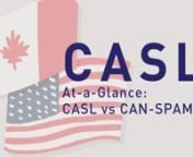 Do you know the difference between the American CAN-SPAM act and the new Canadian Anti-Spam Legislation, which takes effect July 1, 2014?nnLearn how CASL might affect your business at blog.cakemail.com/caslnn--------------------------------nThe big difference between CAN-SPAM and CASL is the definition of permission and the scope of electronic communications that it includes.nnCASL further differentiates between two types of permission: Express and Implied Consent. More information on consent ca