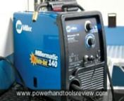 http://bit.ly/1eKvejU - MILLER MILLERMATIC 140 MIG WELDER w/ AUTOSET – 907335 ReviewnnnThe MILLER MILLERMATIC 140 MIG WELDER w/ AUTOSET is Now on Sale - Click The Link Above For a Great Discount!n nnThe MILLER MILLERMATIC 140 MIG WELDER w/ AUTOSET has some serious guts to it. It’s more than light enough to travel with. And being 120V it can be used almost anywhere.nnYou can run it on a 15amp circuit with no problems. This machine doesn’t quit. Doesn’t cut-off either, just keeps going. It