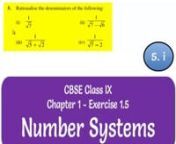 NCERT Solutions for Class 9th Maths Chapter 1 Number Systems Exercise 1.5 Question 5 i