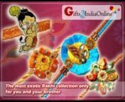 Send Rakhi to India for your Brother timely through Gifts2indiaonline. Vast range of rakhis, thali, rakhi hamper with free home delivery service in India. Best quality of products in cheapest price. 10000+ rakhi gift ideas for brother, sister, bhaiya- bhabhi. Best online rakhi gift store trusted by NRI&#39;s. nSendyour love and blessing to your dear brother on this raksha bandhan in India through the best online rakhi gift store gifts2indiaonline.com