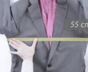 Lay the jacket flat and buttoned up and measure from edge to edge, just below the armpits. This measurement is multiplied by two.