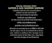 Ae Alam Afrashteh - Nadeem Sarwar Noha 2012-13 - Farsi, Urdu from nadeem sarwar noha