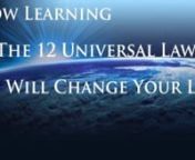 Our Universe is run by Universal Laws. Some say there are 12 universal laws. Otheres talk about 7 universal laws and some even say 20. Nonetheless - the Universe IS run by universal laws and they are as real as the laws of physics. Once you know how these laws work you will know