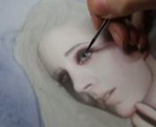 Watch artist Redd Walitzki use a variety of wet on dry watercolor techniques, and see her process for painting an eye and hair.nnAbout:nnThis is where the painting gets tighter and more precise. With this wet on dry (meaning the paper is dry where we are putting paint down), its all about slowly building up areas of color and details. I included a few annotations to give more insight into some of what I&#39;m doing here. But mainly this just takes a lot of patience while you slowly refine the painti