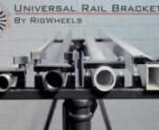 http://www.rigwheels.com/product/rail-brackets/nn2 years of kicking around design ideas and prototypes have gone into the design of these Rail Brackets. A simple concept on the surface however, one of the rules we live by is that our parts have to be multipurpose and multifunctional. Every bracket we have seen in the marketplace is proprietary in function (a few allow for different sizes of pipe). We wanted to produce a bracket that is truly “universal” and believe we have threaded the needl