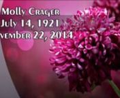 BROWNSVILLE, Ky.- Molly Crager, 93, of Sunfish passed away at 8:45 PM Nov. 22, 2014 at The Medical Center at Bowling Green.nnThe Magoffin County native was a homemaker. She was the daughter of the late Millord Crager and Girlie Neely Crager. She was preceded in death by a son, David Howard and a brother, Grady Crager.nnFuneral will be at 1:00 PM Wednesday at Christian Home General Baptist Church, where she was a member, with burial in the church cemetery. Visitation will begin at 10 AM Wednesday