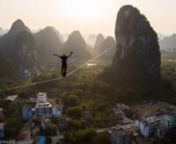 www.oneinchdreams.comnnNew worldrecord in slacklining by Alexander Schulz. He walked a 375m long and about 100m high slackline which had been rigged between two giant limestone rocks in Yangshuo, a town in the province of Guangxi. nnThis is the trailer for the upcoming documentary about the trip to China and the world record. It will be released in winter/spring and can be watched here.nnThanks to Rio Zhang, Rex, Alejandro Uscocovich and Gert van Gerven! Without you guys we couldn&#39;t have managed
