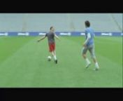 Frank Ribery and Luca Toni (teammates at Bayern Munich) battle it off and trash talk before the France vs Italy at the EURO (a rematch of the 2006 World Cup Final). This film went viral and and and estimated 25 millions clicks worldwide (youtube+ other channels), with a lot of TV channels broadcasting it before the game