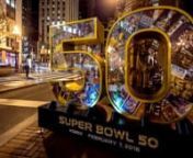 Work on CBS Sports Superbowl 50 pre game promotional video as freelance camera in San Francisco and Santa Clara, California .