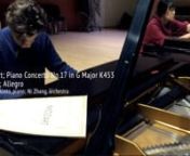 Young pianist Alexei Aceto performs alongside Ni Zhang in this film capture of an early morning rehearsal;the jubilant 1st movement of the G Major Piano Concerto No. 17 by Mozart. Ford Hall, Whalen School of Music at Ithaca College.nfilmed with Sony Nex-7, and Sony MV-1. edited with Final Cut