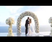 Wedding ceremony of Victoria &amp; Jay Bordas on August 26th, 2015 at Sanctus Villa Uluwatu.nLuxurious wedding party, special White Theme colour with full of flower. Full WeddingArrangement by Bali Wedding Butler.nSanctus villa is one of the best ocean view cliff wedding venue.nThe Ceremony was held ontransparent acrylic floating stage completed withpyrotechnics andelegant flower arch and 5 tiers wedding cake. The Wedding Reception was entertained by Bali Magician, DJ, Batak Quartet duri