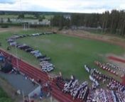 Maie Orava tantsupidu Kuusalu kooli staadionil. Filmitud drooniga DJI Phantom 4, 5.06.2016.