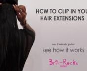 Hi Brit-Rocks fans... This video shows you a rough guide of how to clip in your hair extensions here I am using my Brit-Rocks extensions in colour 1b 165g 20