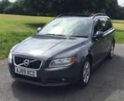 Grey Volvo V70 1.6D Turbo Diesel DRIVe SE Premium 5 Speed Sunroof Rear McCarthy Cars Croydon - AJ59XCZnnDVD Digital TV Sat Nav Bluetooth Heated Seats Demo Plus 1 Lady Owner Only 63,000 Miles Full Service History Costs over £30,000 New and Has over £6,000 of Extras Can Achieve Over 65 MPG Just £110 Per Year To Tax Low Road Tax 59-RegnnSee our latest Volvo stock: http://www.mccarthycars.co.uk/used-cars/volvonnMcCarthy Cars 72-74 Mitcham Road, CroydonnnMcCarthy Cars are an award winning, family-