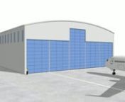 When conditions require 100% opening width but there is insufficient space either side of the hangar for outriggers then the only real option is a top supported, vertical lift fabric door system.