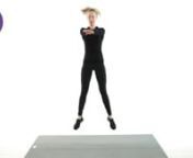 Jump as high as possible with your feet wide legs turned out. As you land, bend the knees and drop the bottom down towards the floor. Place your hands between your legs in a frog position then push through the feet into the next jump.