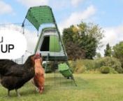 The latest Eglu to join the collection, the Eglu Go UP Chicken Coop makes keeping chickens easy and fun. This plastic chicken house comes with optional wheels, making it easy to move, and the fox-resistant chicken run is extendable to give hens even more room. Easy to clean and insulated, the Eglu Go UP is a superb hen house for up to four birds.nnTo find out more about the Eglu Go UP please visit:nnhttps://www.omlet.co.uk/shop/chicken_keeping/eglu_go_up/ (UK)nhttps://www.omlet.us/shop/chicken_k