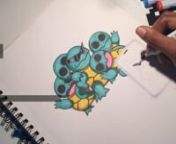 Squirtle Squad Catpured Drawing I did since PokemonGo has been gaining a lot of popularity. Who wouldn&#39;t want to try to