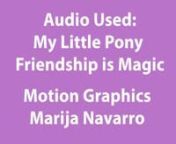 I had a project in my motion graphic&#39;s class to create a PSA. nnI decided to use a lesson from the show of My Little Pony: Friendship is Magic talking about how despite how someone looks doesn&#39;t defy who they are in person.nnProgram used: Photoshop CS6 &amp; Adobe After Effect CS6