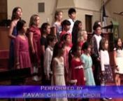 Here We Come A-WassailingnPerformed by FAVA&#39;s Children&#39;s ChoirnDirected by Laura Pitts. Robin Nixon, piano. nnThis video was recorded on December 2, 2014 at the 9th annual FAVA Christmas concert.Other videos of the 2014 Christmas concert can be found at: www.vimeo.com/channels/favachristmas2014nnFAVA (Foothill Academy of Vocal Arts) is a 501(c)(3) non-profit organization whose mission is to develop the musical potential in children and youth, enabling them to read music intelligently, sing wit