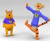 3d modelling and animation of Winnie the Pooh &amp; Tigger for new range toys for Disney Shop. 2008nClient: Preconstruct. Main Client: Disney. Visualisation: PreconstructnSehint Productions. www.sehint.com