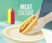 Meat/Culture is an animation designed to raise awareness and discussion about cultured meat and its potential benefits in future food development.nnWe love meat, but the way we produce it is currently unsustainable and unethical. However, cultured meat allows us to grow meat directly from animal cells without facilitating death, using fewer resources. nnAs this technology is still developing, the animation is not a technical explanation of cultured meat, but rather an introduction to it and a lo