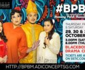 A.D.I Concept is back with its 2015 main season show, titled, #BPBM – An Adaptation of Bawang Puteh Bawang Merah. The show will run from 29 October to 31 October 2015. It will be staged at the Drama Centre, Blackbox.nnThe journey embarked by 3 friends both on-screen and off-screen, continues, as they take on another Malay folktale injected with hysteria and pandemonium. Directed by Adi Jamaludin, 33 and written by Faizal Masjudi, 28, #BPBM is as Malay take on Cinderella. This story will take y