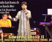 Shwapnil Shojib II at North American Bengali Conference (NABC 2015). Songs-nOki Oh Bondhu Kajol Bromora RenSadher Lau Banaila MorenTak Dhum Tak Dhum Bajai Bangladesher Dhol
