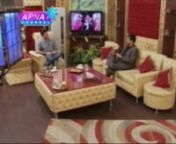 Regional Incharge , Aamir Shehzad of Jubilee Life Insurance giving interview to Apna TV in Morning with Babar. Host of the Morning Show is Babar Ali