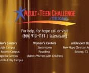 http://teenchallengetx.orgnnAbout Adult &amp; Teen Challenge of TexasnAre you seeking a final solution for yourself or a loved one who’s life has been ravaged by addiction or alcoholism? Adult &amp; Teen Challenge drug and alcohol addiction recovery centers in Texas enroll addicts without charge. We work with the whole person, solving the underlying initial causes of addiction, getting these addictive substances out of the individual’s system and giving enough time, encouragement and trainin
